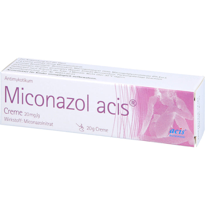 Miconazol acis Creme Antimykotikum, 20 g Creme