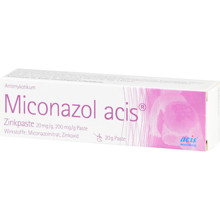 Miconazol acis Zinkpaste 20 mg/g gegen Pilzerkrankungen der Haut, 20 g Crème