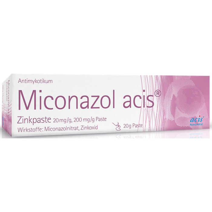 Miconazol acis Zinkpaste 20 mg/g gegen Pilzerkrankungen der Haut, 20 g Cream