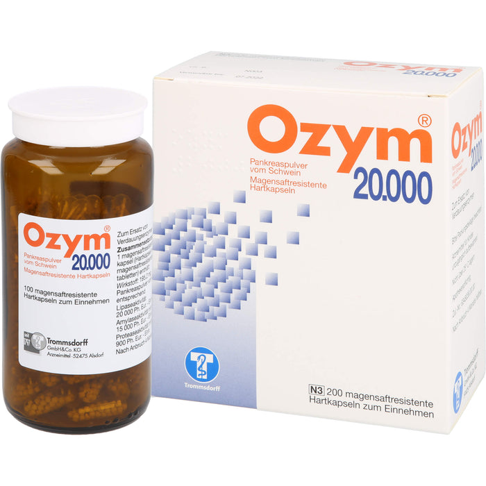 Ozym 20.000, magensaftresistente Hartkaps., 200 pcs. Capsules