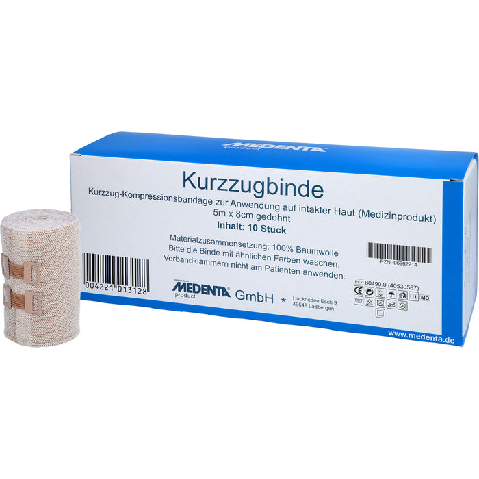 KURZZUGBINDE 5MX8CM, 10 St BIN