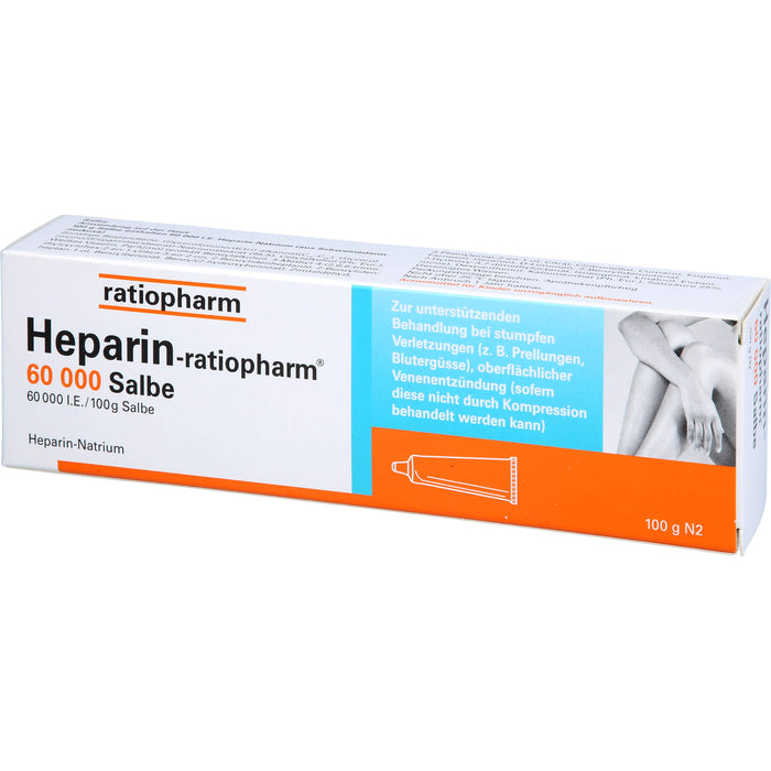 Heparin-ratiopharm 60 000 Salbe bei stumpfen Verletzungen, 100 g Salbe