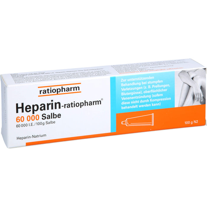 Heparin-ratiopharm 60 000 Salbe bei stumpfen Verletzungen, 100 g Onguent