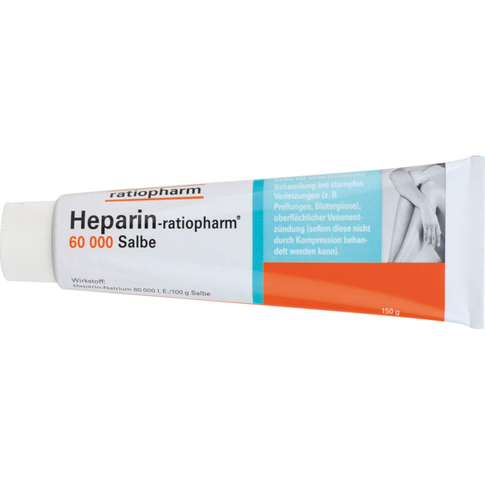 Heparin-ratiopharm 60000 Salbe bei stumpfen Verletzungen, 150 g Ointment