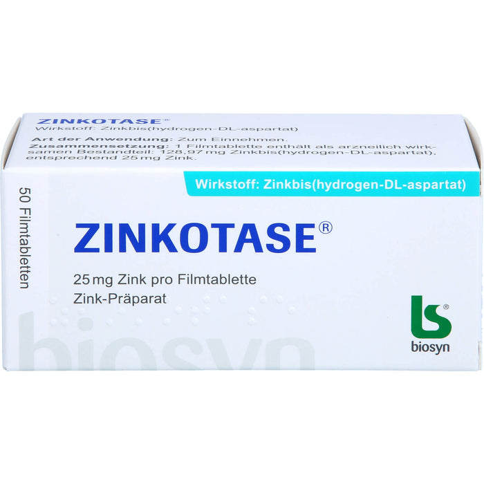 ZINKOTASE Filmtabletten, 50 pc Tablettes