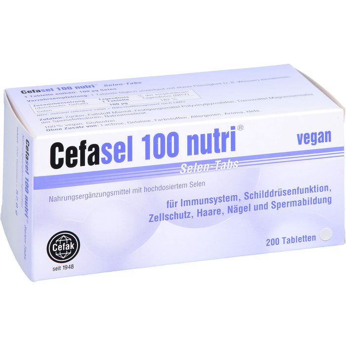 Cefasel 100 nutri Selen-Tabs, 200 St. Tabletten