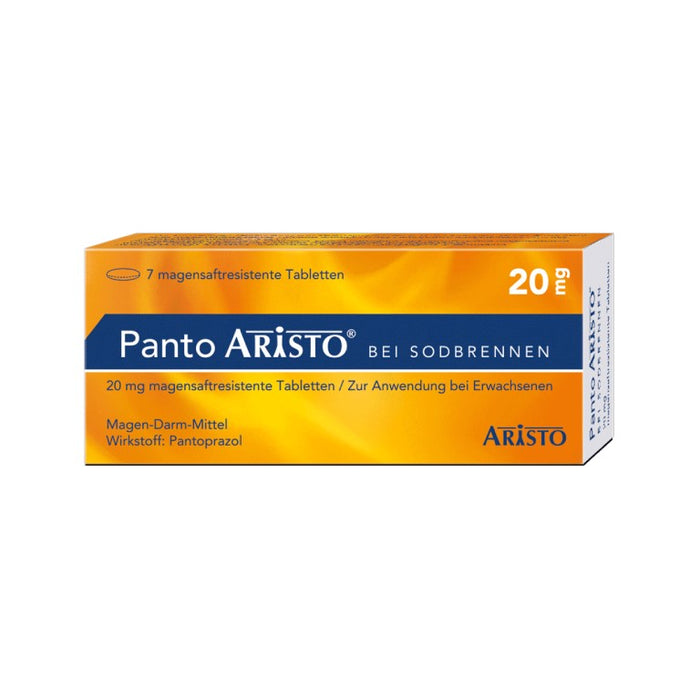 Panto Aristo 20 mg Tabletten bei Sodbrennen, 7 pc Tablettes