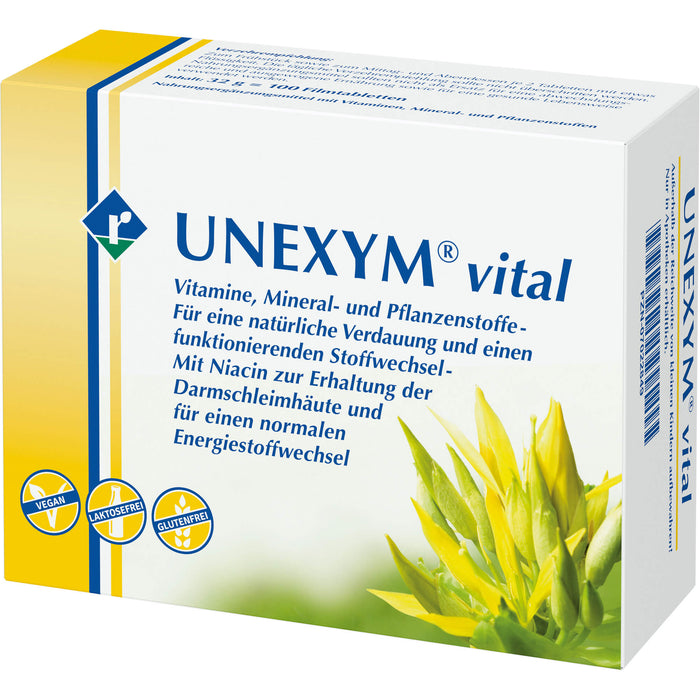 UNEXYM vital Filmtabletten für eine natürliche Verdauung, 100 pc Tablettes