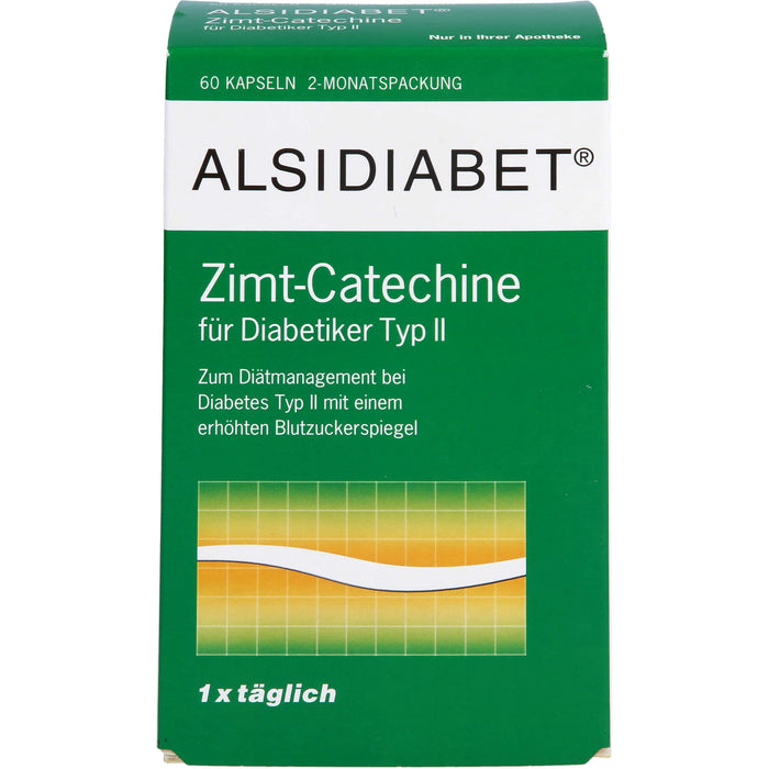 ALSIDIABET Zimt-Catechine für Diabetiker Typ II, 60 St. Kapseln