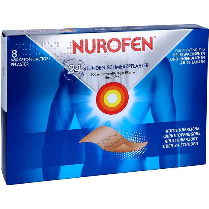 Nurofen Gelenk- und Muskelschmerzlinderung Ibuprofen 200 mg medizinisches Pflaster, 8 pc Pansement