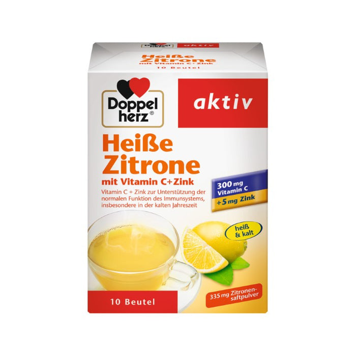 Doppelherz Heiße Zitrone Vitamin C + Zink Beutel, 10 pcs. Sachets