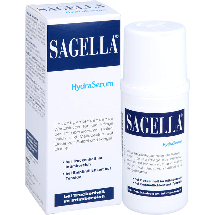 SAGELLA HydraSerum feuchtigkeitsspendende Intimwaschlotion für Trockenheit im äußeren Intimbereich, 100 ml Lotion