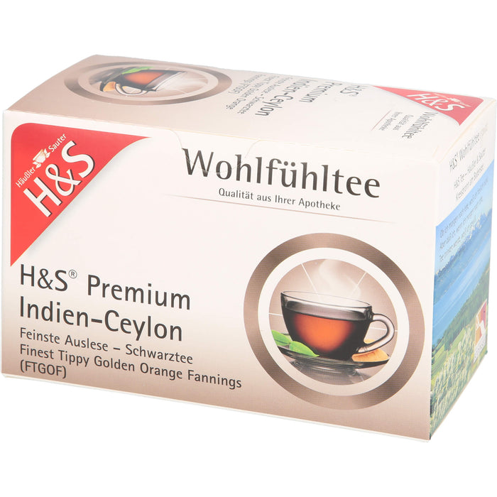 H&S Premium Indien-Ceylon Wohlfühltee ergovit, 20 St. Filterbeutel