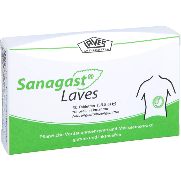 Sanagast Laves Tabletten, 30 St. Tabletten