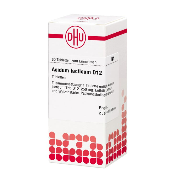 DHU Acidum lacticum D12 Tabletten, 80 St. Tabletten