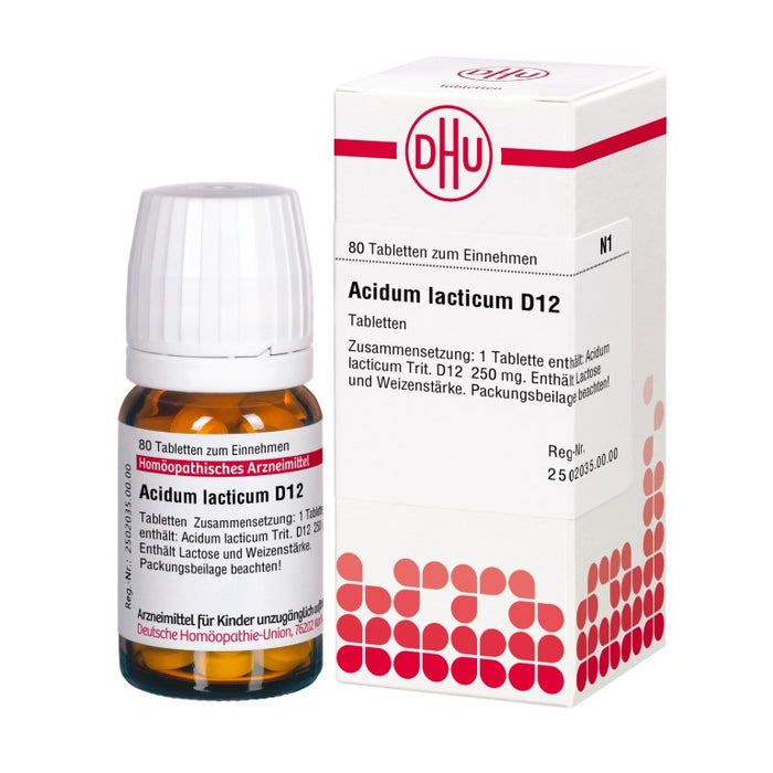 DHU Acidum lacticum D12 Tabletten, 80 St. Tabletten