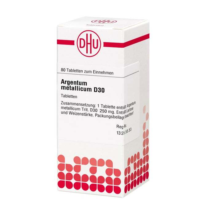 DHU Argentum metallicum D 30 Tabletten, 80 St. Tabletten