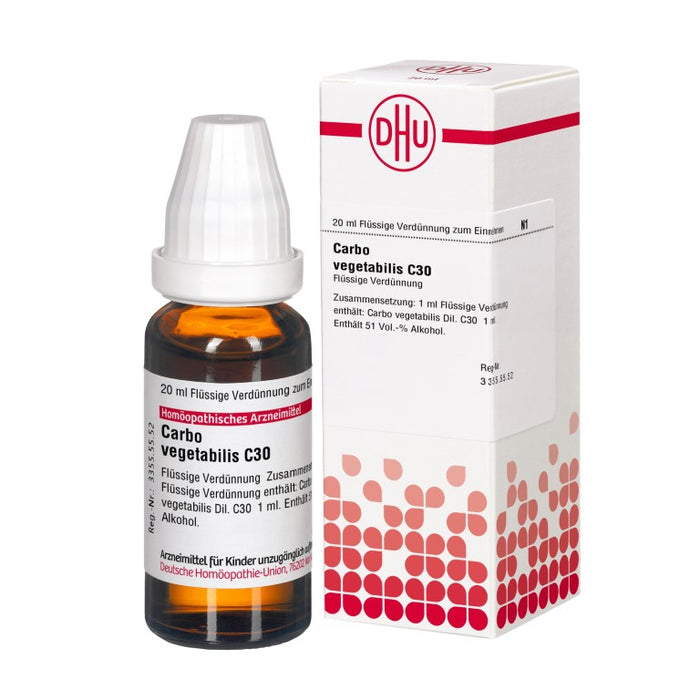 DHU Carbo vegetabilis C30 Dilution, 20 ml Lösung