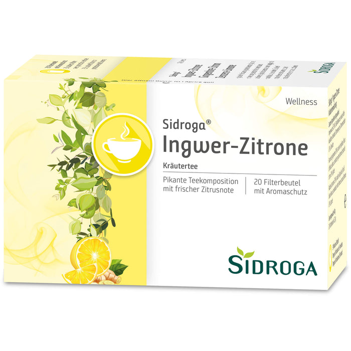 Sidroga Wellness Ingwer-Zitrone Tee, 20 St. Filterbeutel