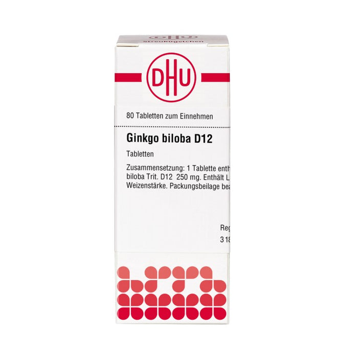 Ginkgo biloba D12 DHU Tabletten, 80 St. Tabletten