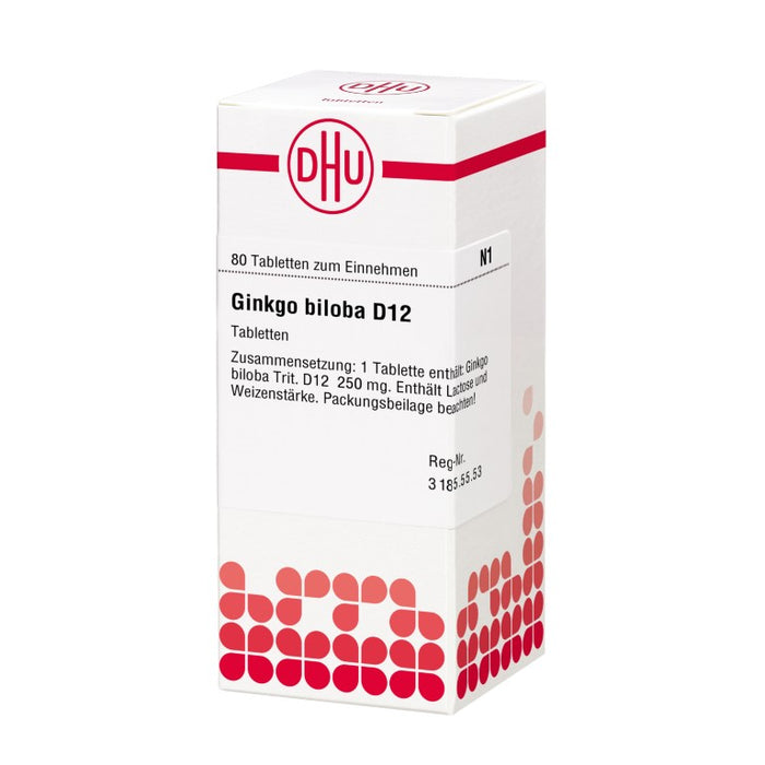 DHU Ginkgo biloba D12 Tabletten, 80 pcs. Tablets