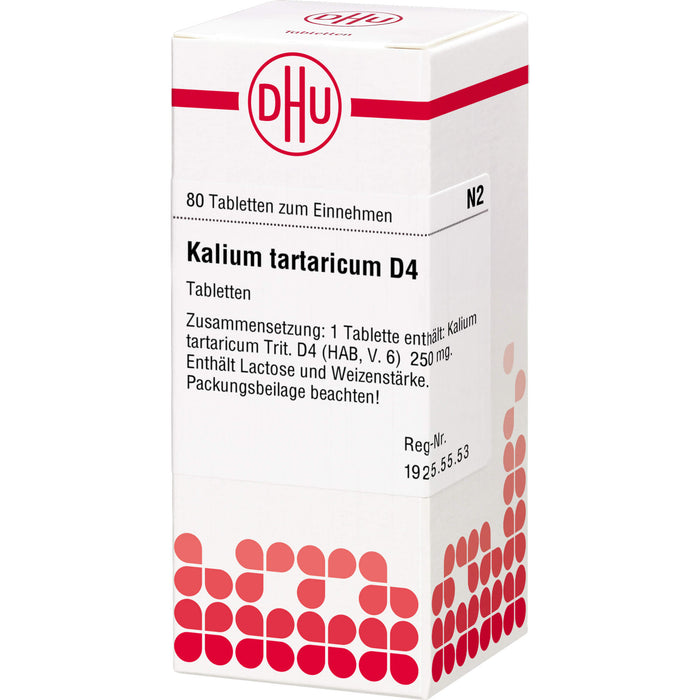 Kalium tartaricum D4 DHU Tabletten, 80 St. Tabletten