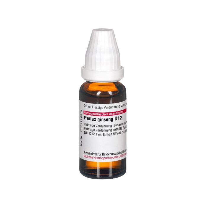 Panax ginseng D12 DHU Dilution, 20 ml Lösung