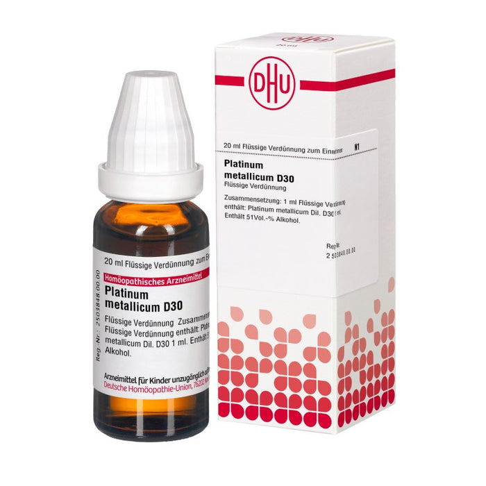 Platinum metallicum D30 DHU Dilution, 20 ml Lösung