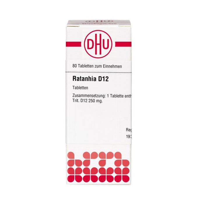 DHU Ratanhia D12 Tabletten, 80 pc Tablettes