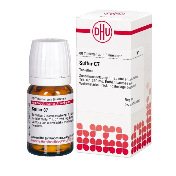 Sulfur C7 DHU Tabletten, 80 St. Tabletten