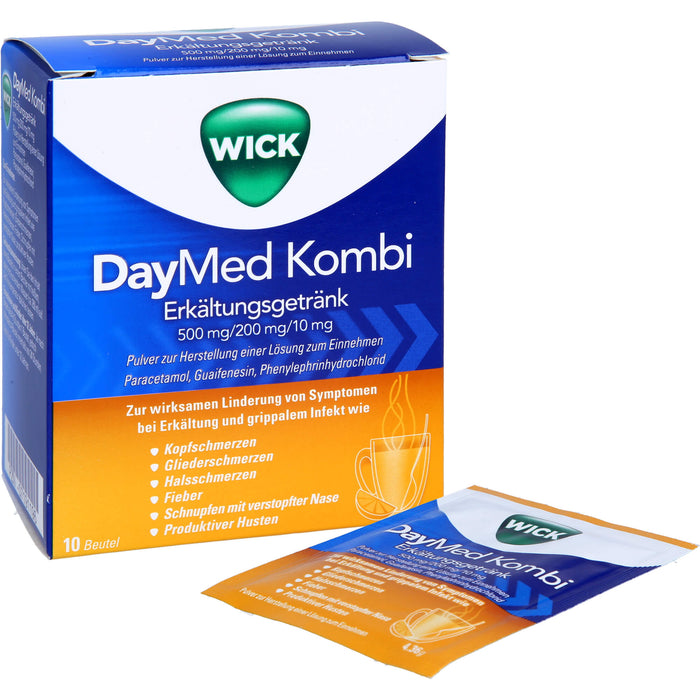 WICK DayMed Kombi Erkältungsgetränk Pulver, 10 pc Sachets