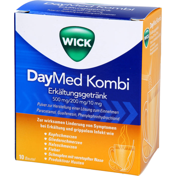 WICK DayMed Kombi Erkältungsgetränk Pulver, 10 pc Sachets