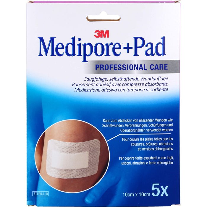 Medipore + Pad 3M 10,0 cm x 10,0 cm, 5 St PFL