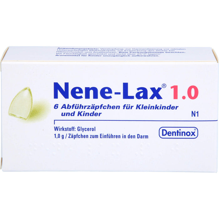 Nene-Lax 1.0 Abführzäpfchen für Kleinkinder und Kinder, 6 pcs. Suppositories