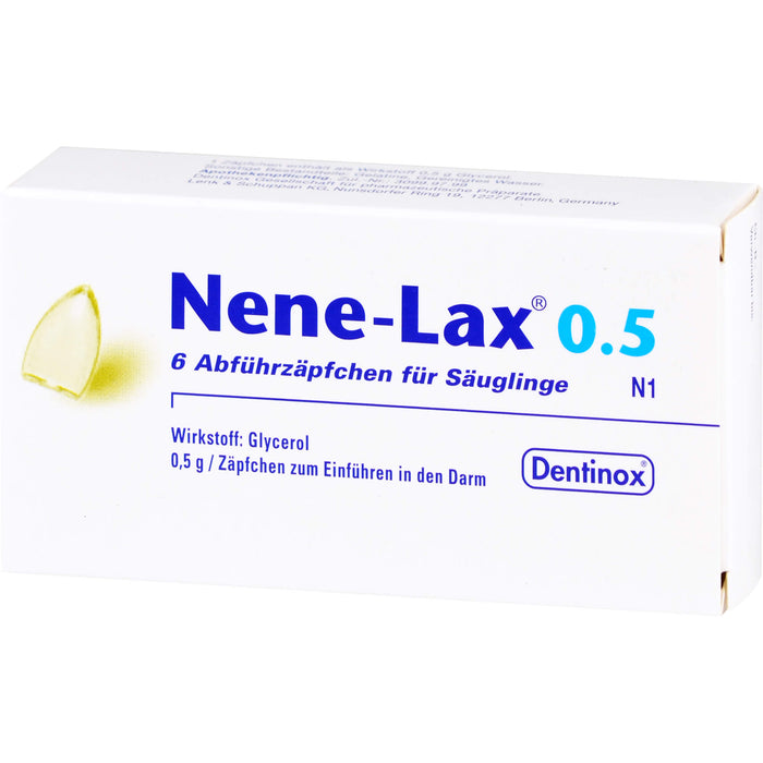 Nene-Lax 0.5 Abführzäpfchen für Säuglinge, 6 St. Zäpfchen