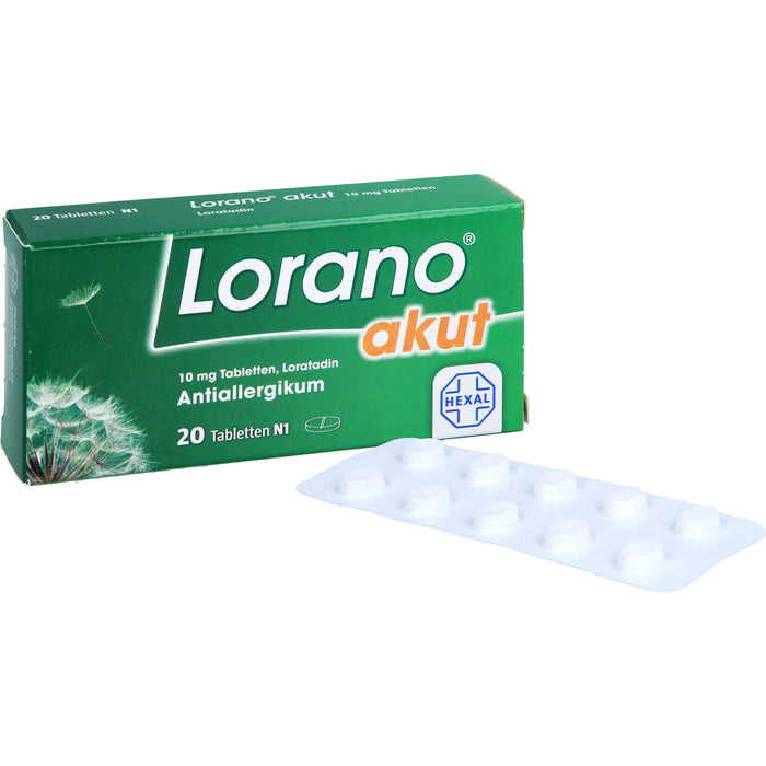 Lorano akut Tabletten, 20 pc Tablettes