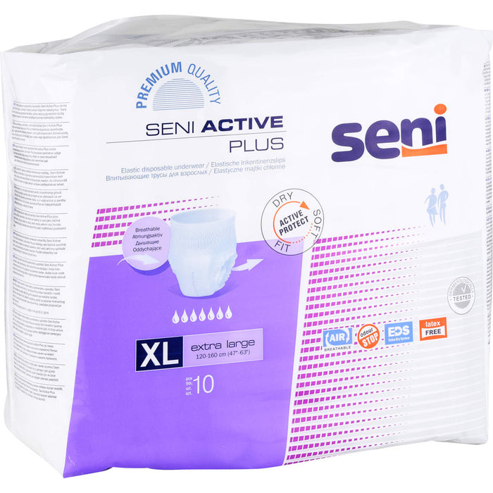 Seni Active Plus Inkontinenzslip XL, 10 pc Culottes