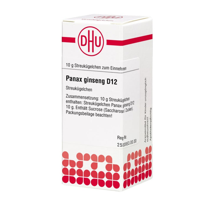 Panax ginseng D12 DHU Globuli, 10 g Globuli