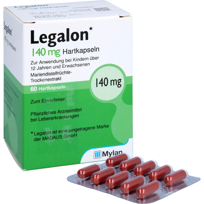 Legalon 140 mg Hartkapseln bei Lebererkrankungen, 60 pc Capsules