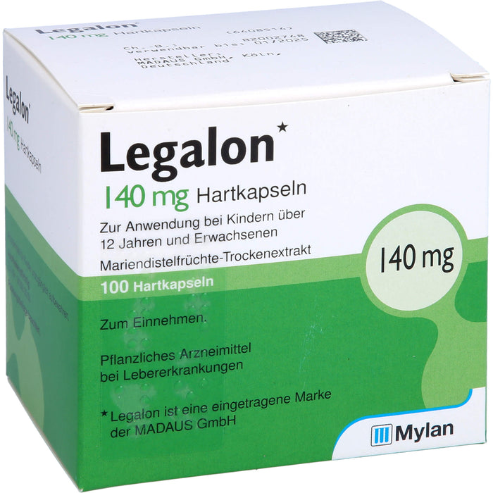 Legalon 140 kohlpharma Hartkapseln, 100 St HKP