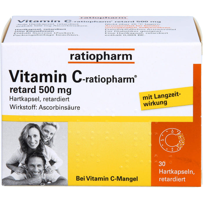 Vitamin C-ratiopharm retard 500 mg Hartkapseln, 30 pcs. Capsules