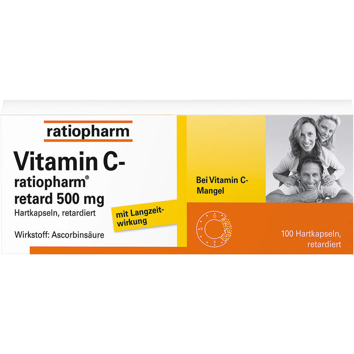 Vitamin C-ratiopharm retard 500 mg Kapseln, 100 pcs. Capsules