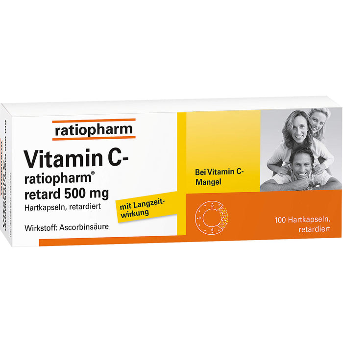 Vitamin C-ratiopharm retard 500 mg Kapseln, 100 pcs. Capsules