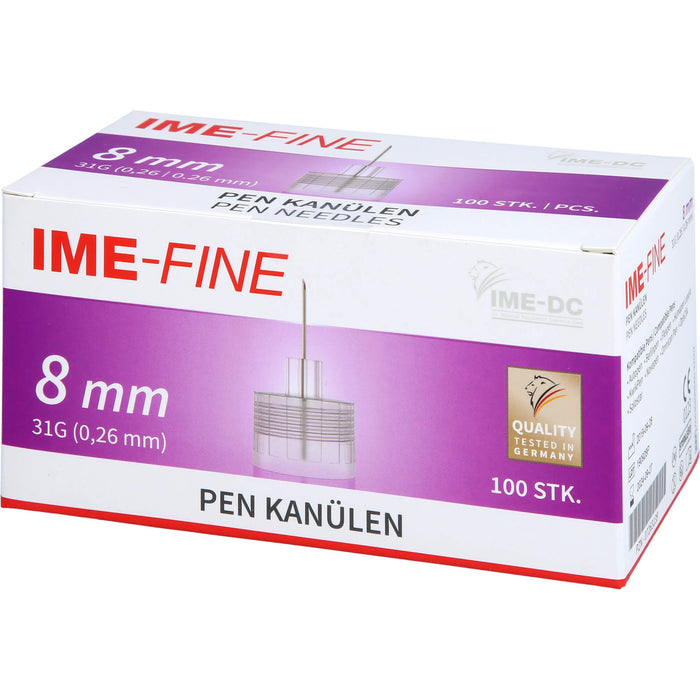 IME-FINE Universal 31G/8mm Pen Kanülen, 100 St KAN