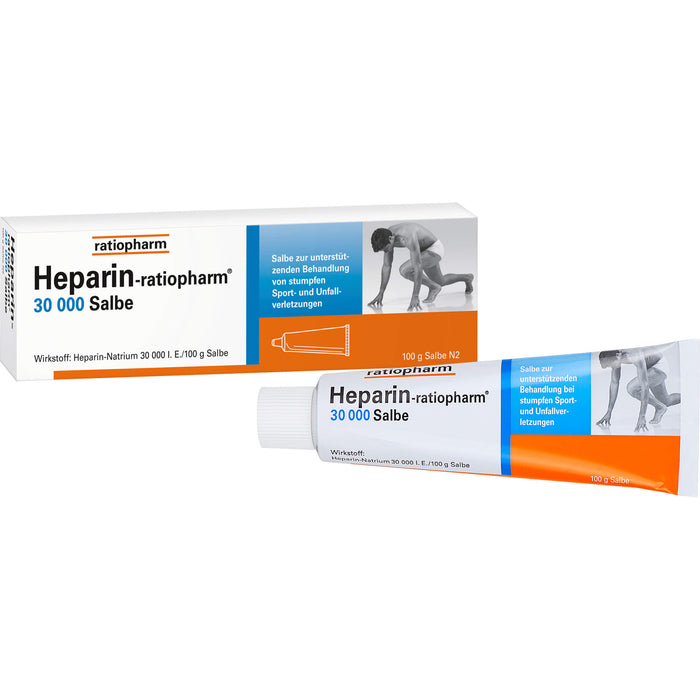 Heparin-ratiopharm 30 000 Salbe bei Prellungen, Zerrungen und Blutergüssen, 100 g Ointment