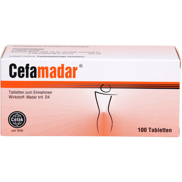 Cefamadar Tabletten bei Gewichtsproblemen, 100 pc Tablettes