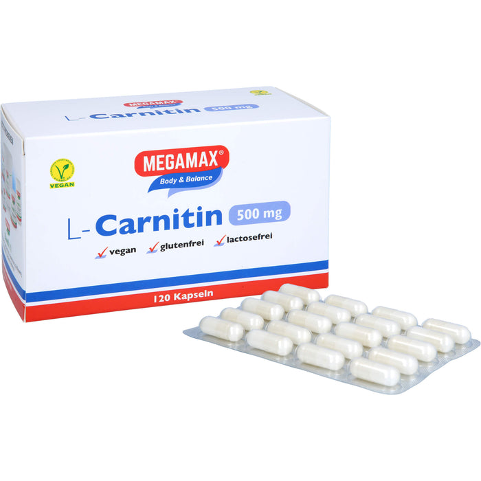 MEGAMAX Figur & Balance L-Carnitin 500 mg Kapseln, 120 pcs. Capsules