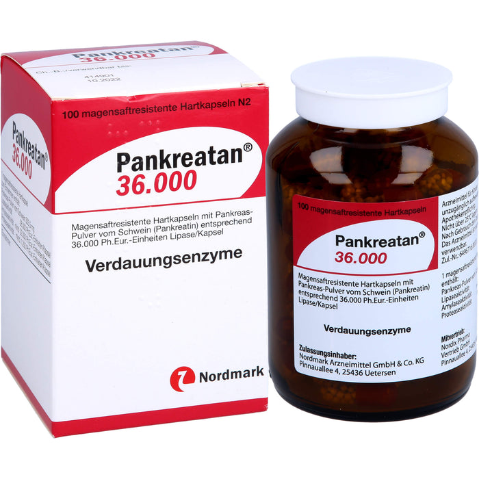 Pankreatan 36.000, Magensaftresistente Hartkapseln, 100 pc Capsules