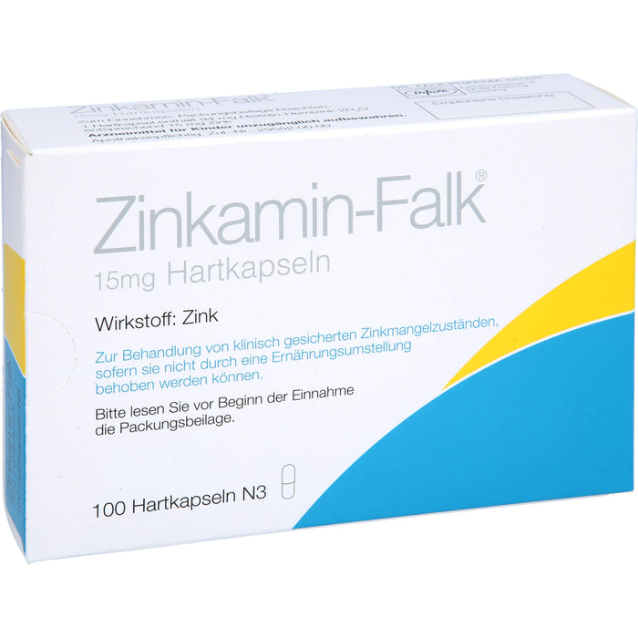 Zinkamin-Falk 15 mg Hartkapseln, 100 pcs. Capsules