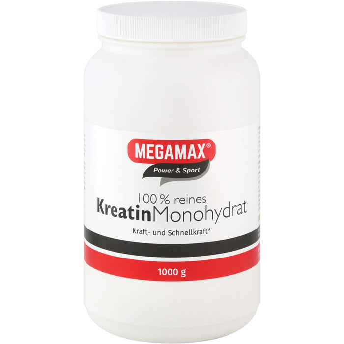 MEGAMAX Power & Sport 100 % reines Kreatin Monohydrat Pulver, 1000 g Poudre